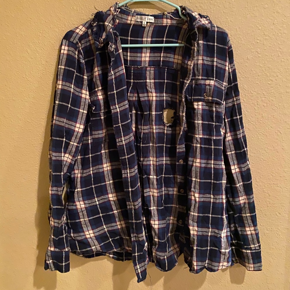 Distressed flannel